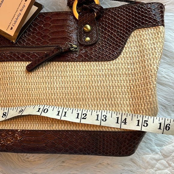NWT Gigi Chantal Handbag Purse Faux Alligator Trim - Picture 5 of 9